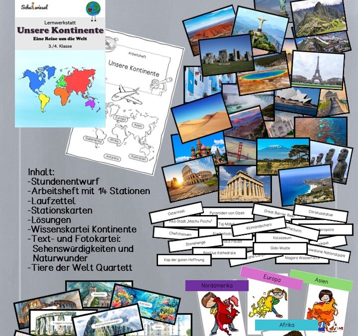 Komplettpaket „Unsere Kontinente“ 3./4. Klasse